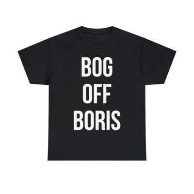 Bog Off Boris Johnson Impeach Graphic Tee Shirt, S-5XL