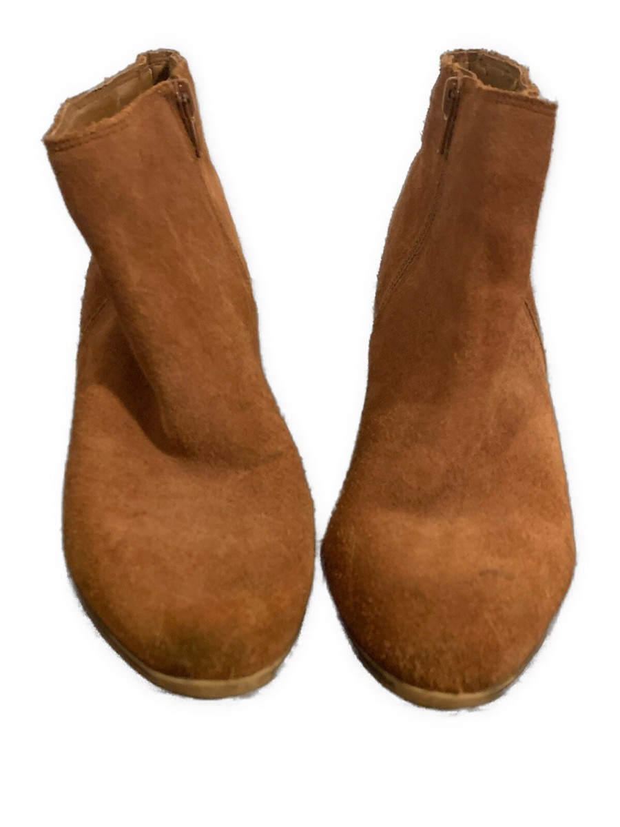 Aldo Camel Genuine Leather Suede Boots Aldo Womens Genuine Suede Leather Camel Brown Medium Heel  main image 2