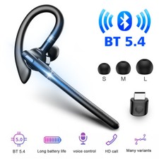 Trucker Wireless Headset Bluetooth 5.4 Earpiece Earbud Noise Cancelling Mic