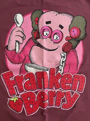 Kaws Monster Cereals Franken Berry Full Figure Pink T-Shirt Kaws Monster Cereals Franken Berry Full Figure Pink T-Shirt