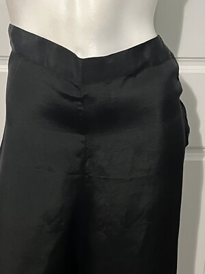 True Vintage `1920's/30's Black Silk Palazzo Wide Leg Pants Waist