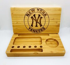New York yankees laser engraved magnet back flip style rolling tray pop gift