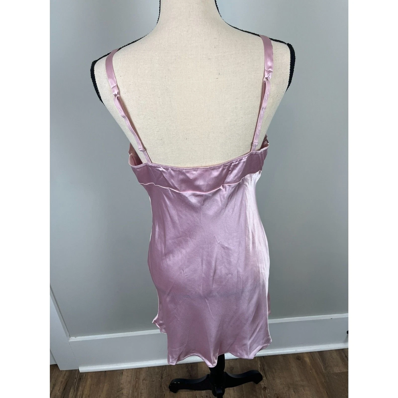 UNDERCOVER Camicia da notte Victoria's Secret Angels raso babydoll abito slip fiocco rosa donna M