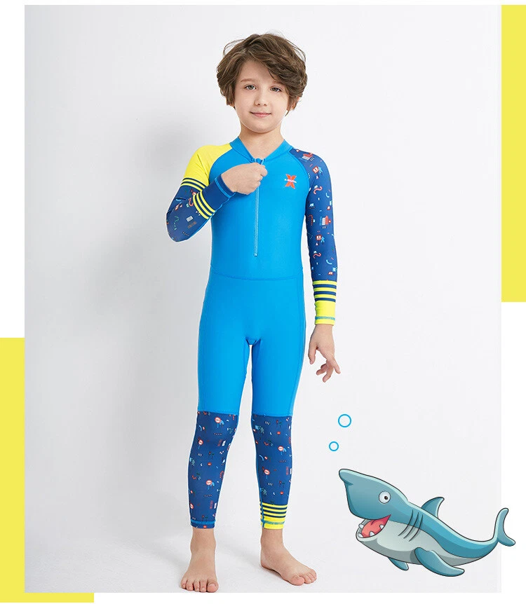 TRAJE DE NEOPRENO DE UNA PIEZA NIÑOS NIÑAS NIÑOS MANGA LARGA BUCEO SURF TRAJE DE BAÑO UPF 50+ 18822 Foto 2 de 4