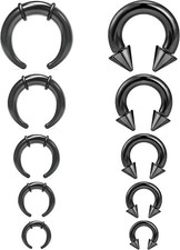 Septum Stretching Kit Big Nose Piercing Rings Stretched Jewelry for Women Men