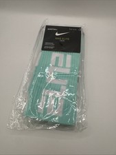 Nike NBA Elite Authentic Socks - Full Length Large Turquoise  White Brand New