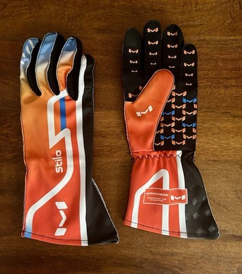 Moradness Sim Racing Gloves | Stilo Helmets - Orange/ Blue | Large (L)