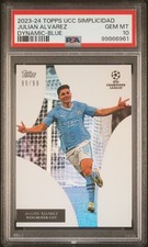 2023 TOPPS UEFA CLUB COMPETITIONS SIMPLICIDAD JULIAN ALVAREZ 89/99 PSA 10