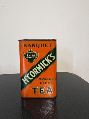 Vintage McCormicks Banquet Orange Pekoe Tea canister