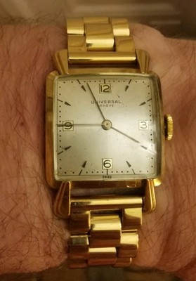 Super Seltene UNIVERSAL GENÈVE Cioccolatino Vintage Gold Uhr  18k / 750  