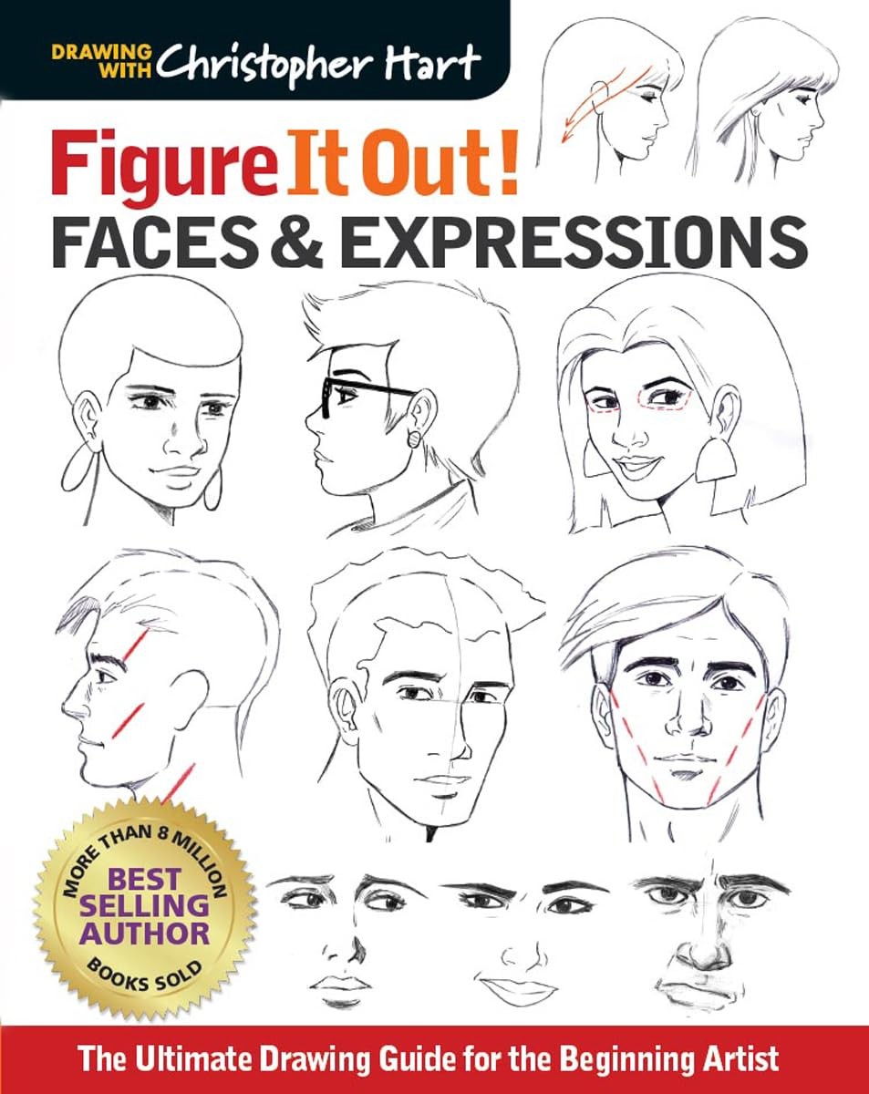 Faces & Expressions: The Complete Guide for the by Christopher Hart PAPERBACK - Image 7