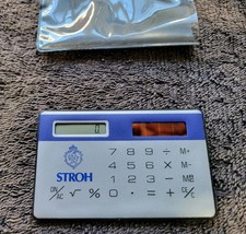 Strohs Beer Hand Held Solar Calculator