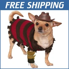 Freddy Krueger Pet Costume for Medium Dogs & Cats - Halloween Horror Fun!