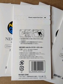 SNK NEOGEO MINI MARQUE CONSOLE STICKERS Random Pack of 4  SNK Official Licensed