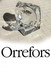 Vintage Orrefors Crystal Elephant Figurine / ...
