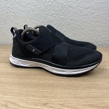 Tiem Women's Slipstream Indoor Spin Cycling Shoes Black White W/Clips Size 8.5