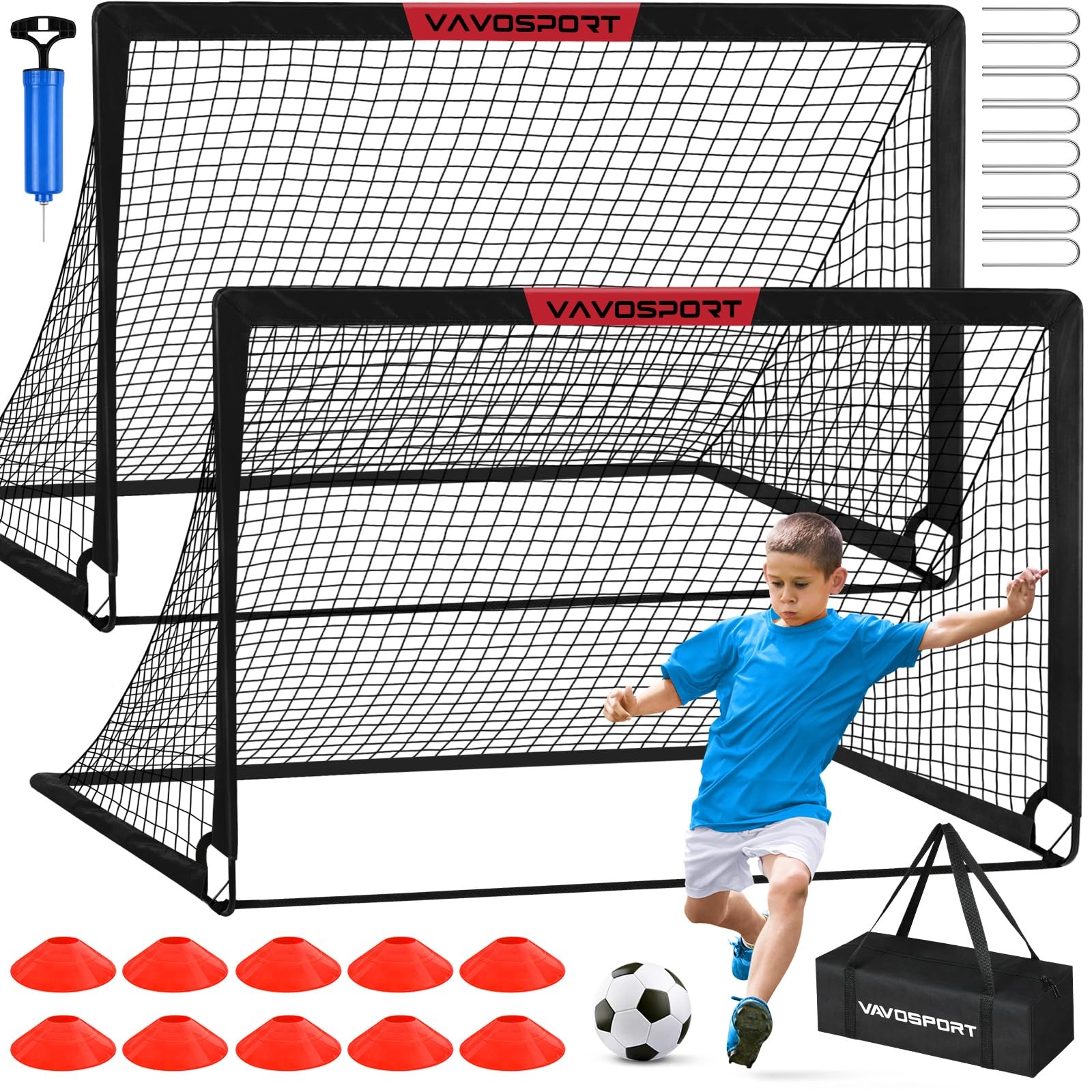 Portable Pop Up Soccer Goal Set Youth Training Equipment