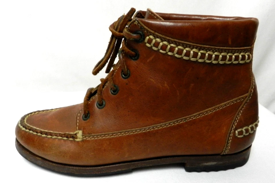 Cole Haan Country Vintage Cuero Botines Botín Mujer Talla 5.5 AA Estrecho Foto 2 de 4