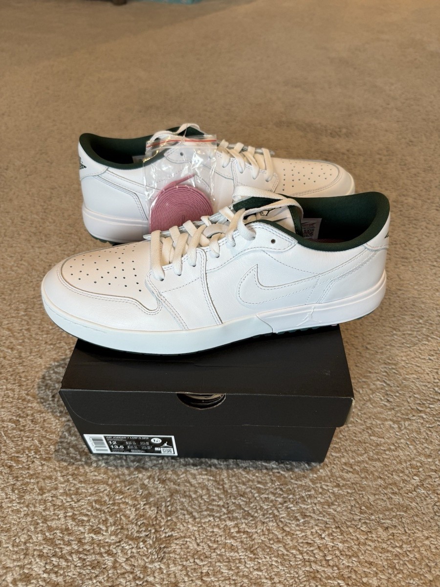Air Jordan 1 Low Golf Spiked White Fir Masters IQ3417-100 Size 12