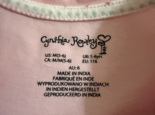 Cynthia Rowley Easter Pink Top and Patterned Leggings Set, Size M (5-6) - Picture 3 of 6