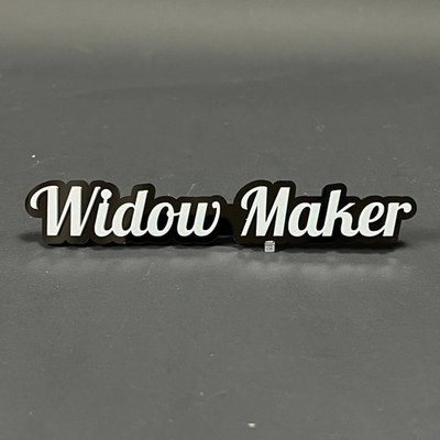 1PC Widow Maker (White) 3D Acrylic Badge - Car Truck Emblem Fender Sticker