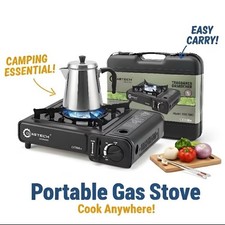 Gaskocher Campingkocher Portabel mit Koffer Einflammig Camping Outdoor  Zelten