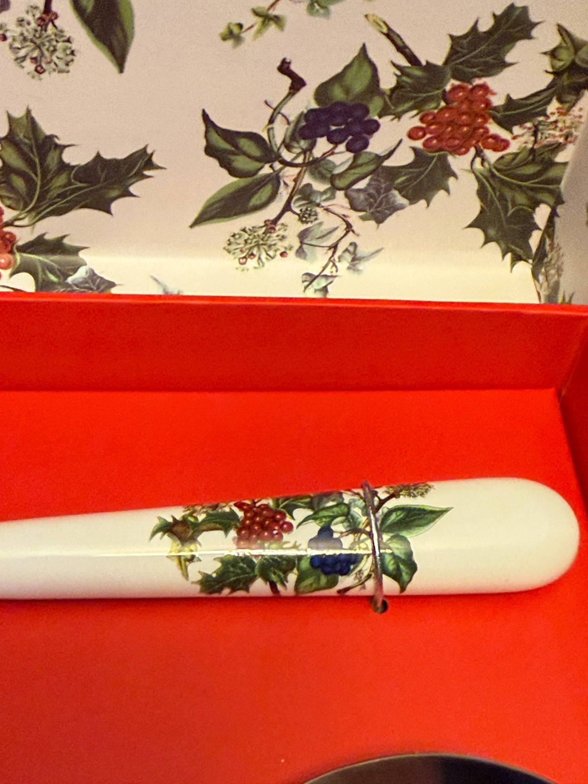 Portmeirion Christmas "The Holly and the Ivy" Salad Server Set Fork & Spoon Box