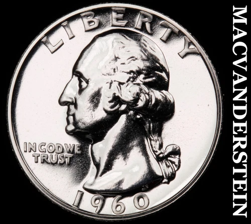 1960 Washington Quarter- Silver- Choice Gem Proof Luster No Reserve #J1470