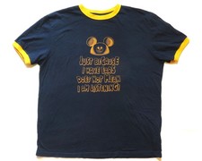 Walt Disney Disneyland Ringer T Shirt Mickey Mouse Humor XL