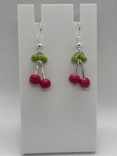 Handmade Cherry earrings. New handmade beaded...