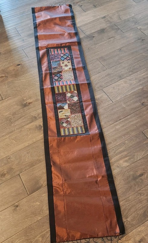 6 Foot Handcrafted Beaded Long Runner, Designed In Vietnam
