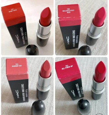 MAC Retro Matte Lipstick, Ruby Woo/Relentlessly Red/All Fired Up