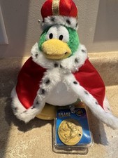 Disney Club Penguin King Plush New with Coin and Tag
