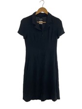 CHANEL Short Sleeve Dress 38 in Black Silk P17034V09642