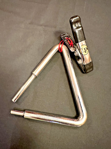 Alan Abel 6" Symphonic Steel Triangle w/LP Double Loop Clip - EXCELLENT