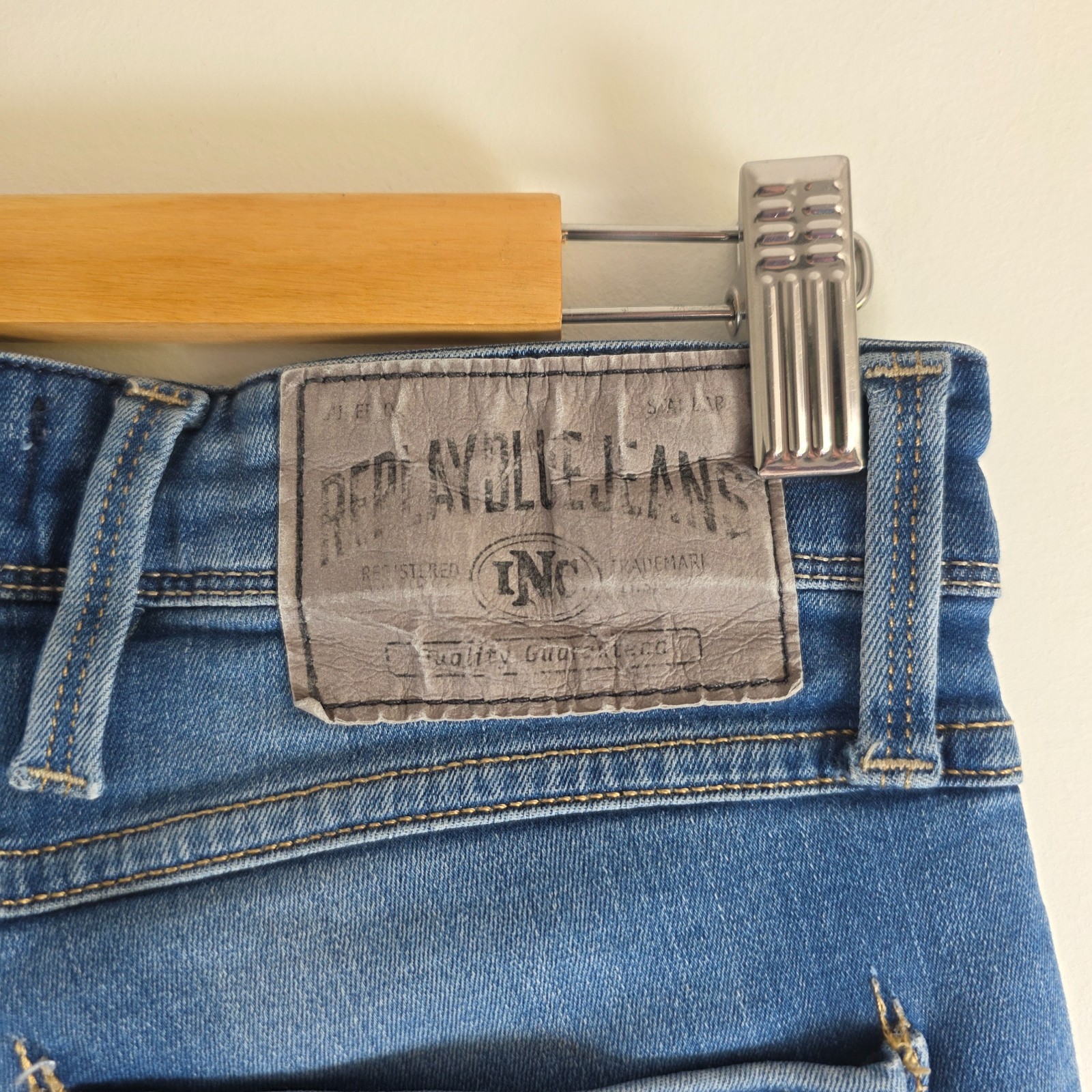 Replay Anbass Slim Fit Jeans Blue W30 L30 Men’s Stretch Denim Casual image 4