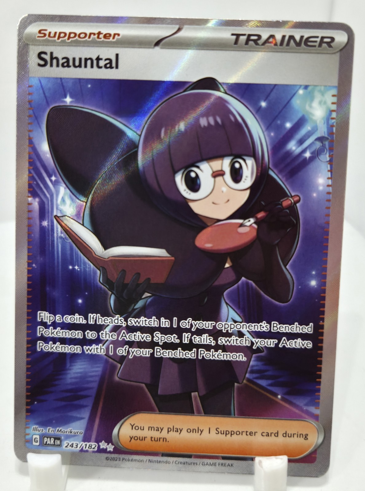 Pokemon Shauntal Full Art Ultra Rare Trainer 243/182 Paradox Rift NM/M Unplayed 