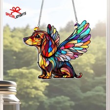 Dachshund Memorial ACRYLIC Suncatcher, Wiener Dog Ornament, Dog Memorial Gift
