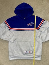 NFL Buffalo Bills Football Youth Pullover Hooded Blue/Gray Sweatshirt Sz 14-16