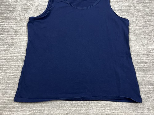 Kim Rogers Top Womens Large Blue Sleeveless Cotton Blend - Picture 3 of 10