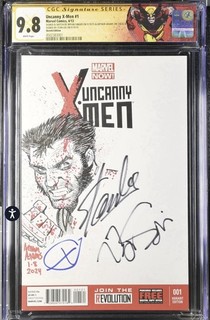 Uncanny X men 1 CGC 9.8 Arthur Adams Sketch Stan Lee Bryan Singer Wolverine