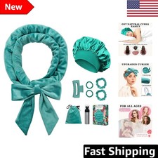 Soft Velvet Overnight Curling Headband with Bonnet  Accessories - 9-Piece Set