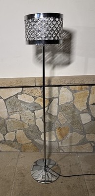 Stehlampe in Chrom mit Kristallschirm - Tennessee