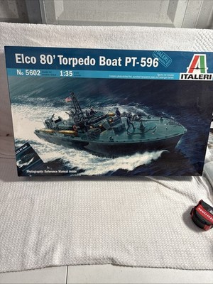 ITA5602 1:35 Italeri PT-596 Elco 80' Torpedo Boat (New W/ Extra Upgraded Parts)