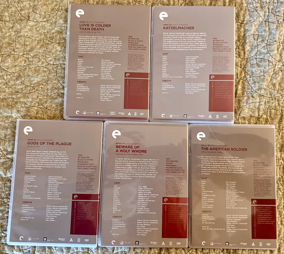 ECLIPSE SERIES 39: EARLY FASSBINDER (1969-70) LIKE NEW 5 FILMS-5 DVDS - Image 4 of 4