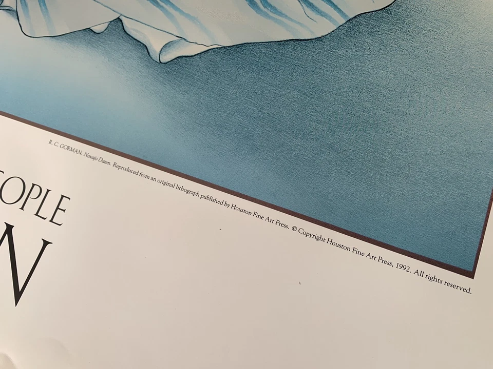 RC Gorman - Impresión “Navajo Dawn” - 28 X 32 - ¡Firmado y Personalizado! Foto 4 de 4