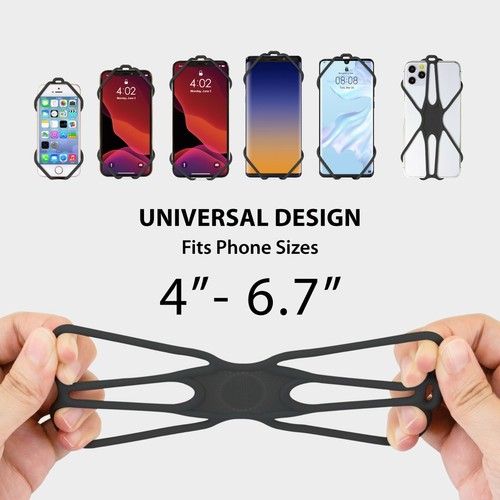 Bone Original Crossbody Lanyard Phone Tie 2 Universal Silicone Phone Case - BK - Zdjęcie 2 z 7