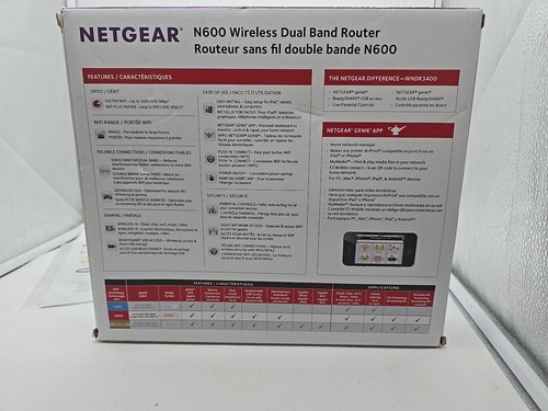 Used with BOX Netgear N600 Wireless Dual Band WiFi Router WNDR3400-100NAS - Picture 9 of 12