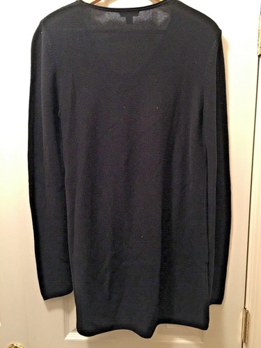 J. Jill PURE JILL Black V-neck Tiered Layer TUNIC SWEATER TOP, Size Small - Picture 4 of 4