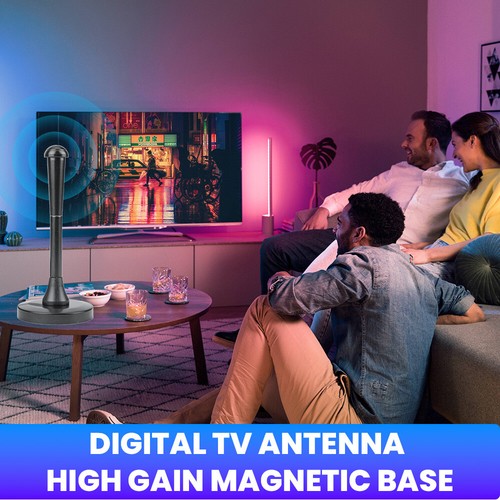 1080P 4K TV Aerial Indoor Digital TV Ariel with Booster Magnetic Freeview Aerial - Picture 8 of 12